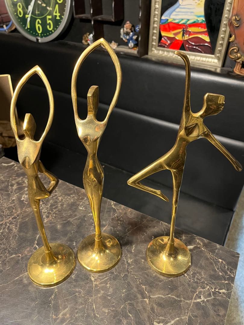 Rickです 真鍮のバレリーナ、バレリーナ真鍮置き物、真鍮置き物、真鍮