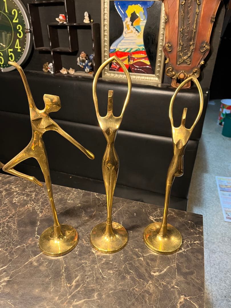 Rickです 真鍮のバレリーナ、バレリーナ真鍮置き物、真鍮置き物、真鍮