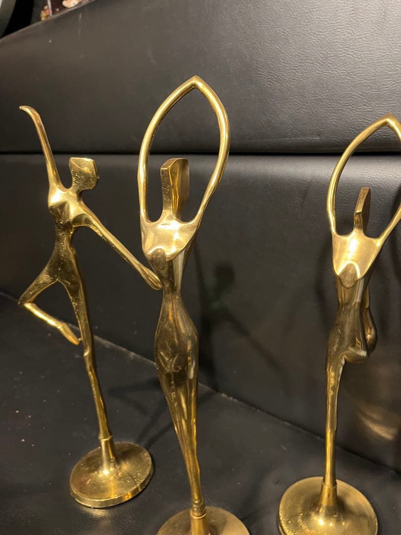 Rickです 真鍮のバレリーナ、バレリーナ真鍮置き物、真鍮置き物、真鍮