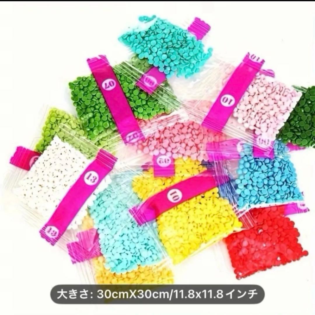 ★専用★女の子と犬のアートプリント ラウンドビーズ