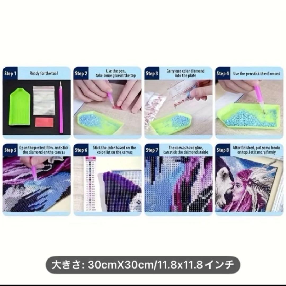 ★専用★女の子と犬のアートプリント ラウンドビーズ