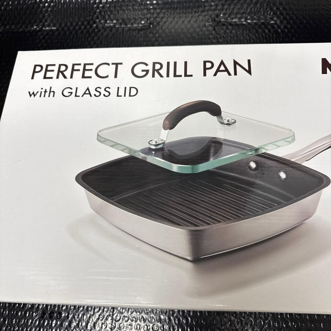 【未使用】Meyer マイヤー　パーフェクト グリルパン ガラス蓋付き
