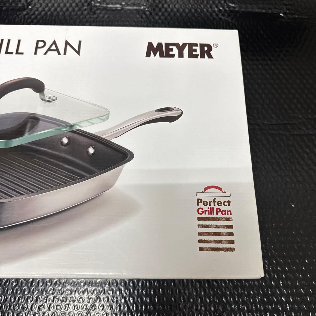【未使用】Meyer マイヤー　パーフェクト グリルパン ガラス蓋付き