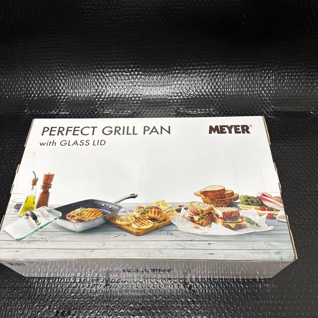 【未使用】Meyer マイヤー　パーフェクト グリルパン ガラス蓋付き