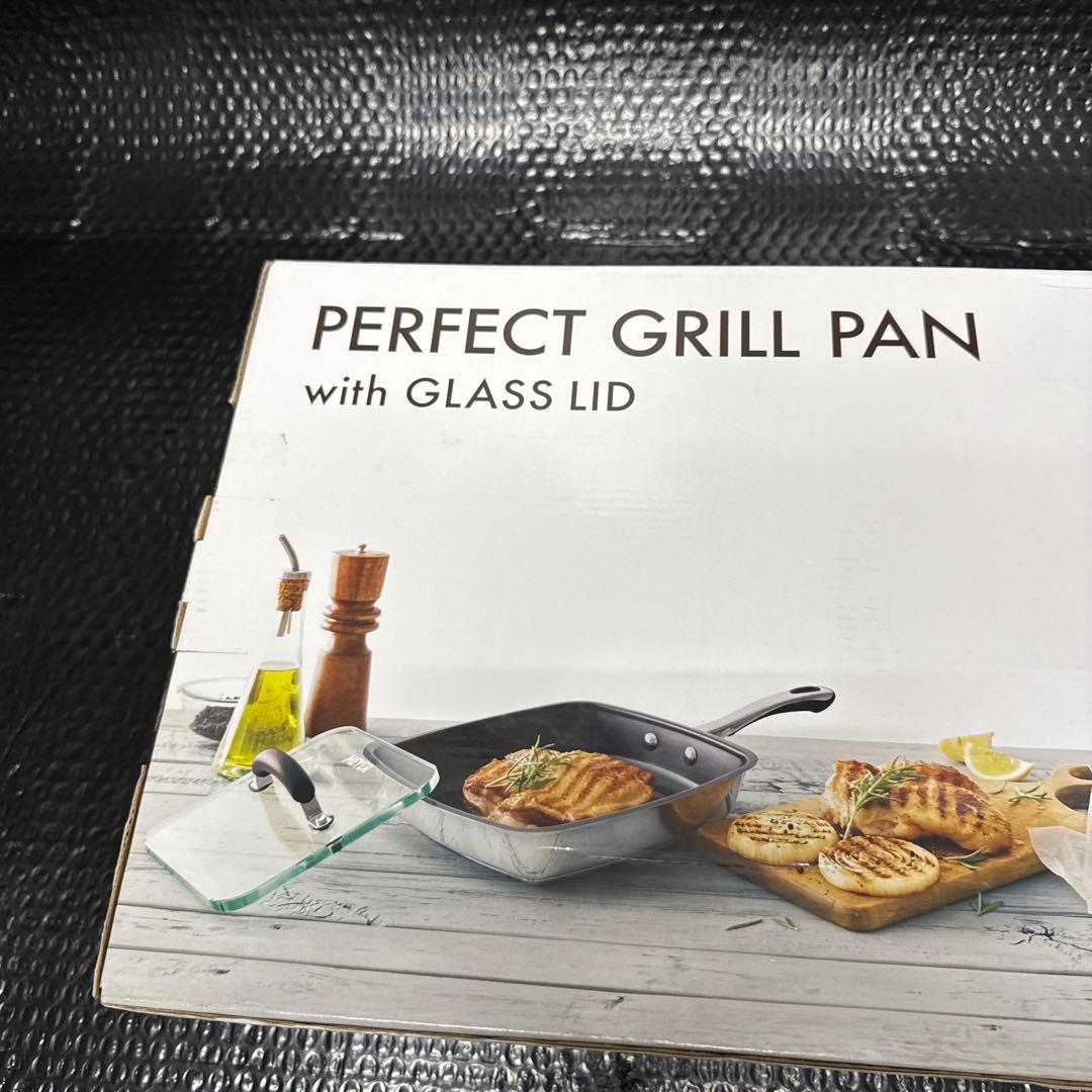 【未使用】Meyer マイヤー　パーフェクト グリルパン ガラス蓋付き