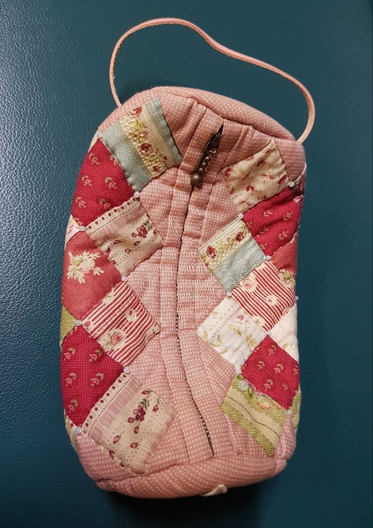 ポーチ キルト ハンドメイド ピンク 手作り パッチワーク