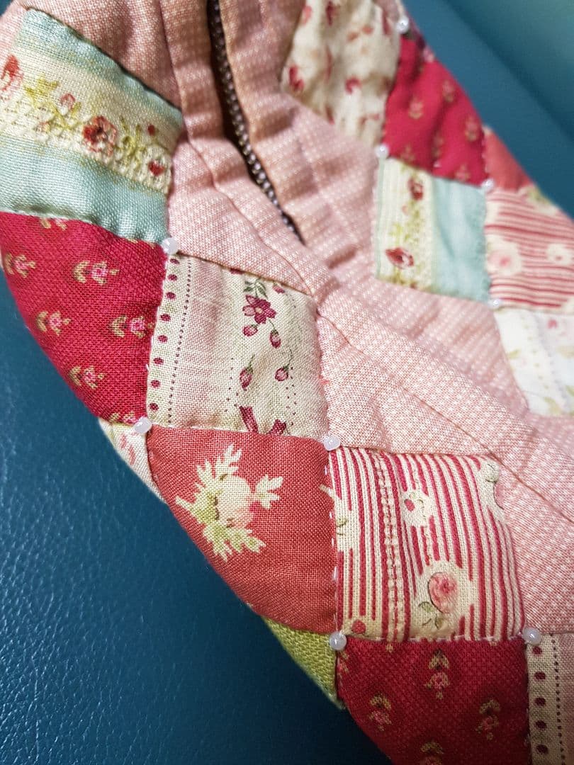 ポーチ キルト ハンドメイド ピンク 手作り パッチワーク