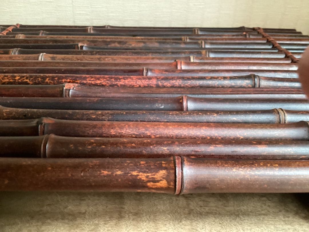 【極美品】職人の手作り黒竹盛台　大　1台　箱無し