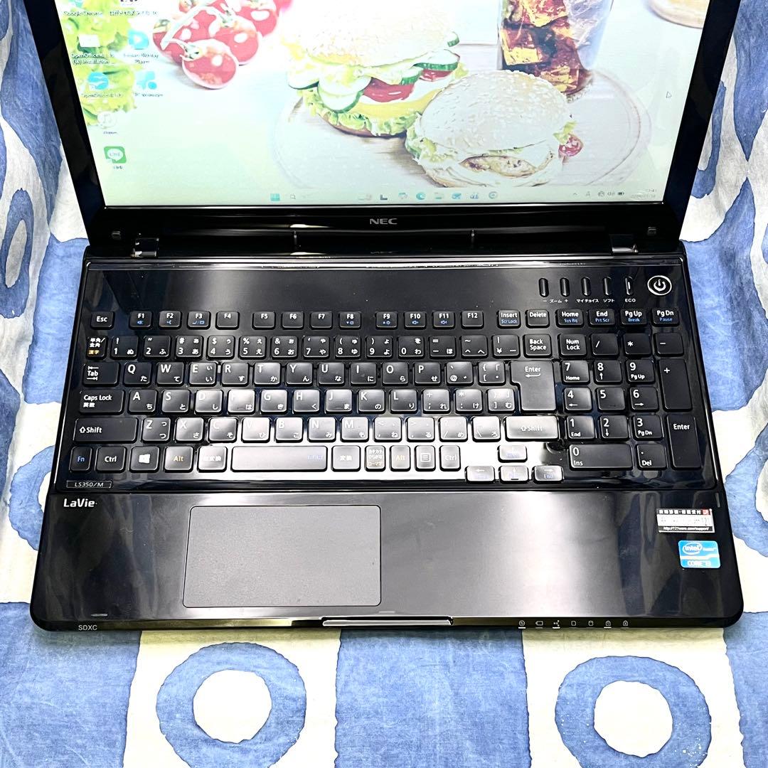 綺麗ブルーレイ☆快適SSD☆大人な黒ノートパソコン♪カメラ付！Windows11