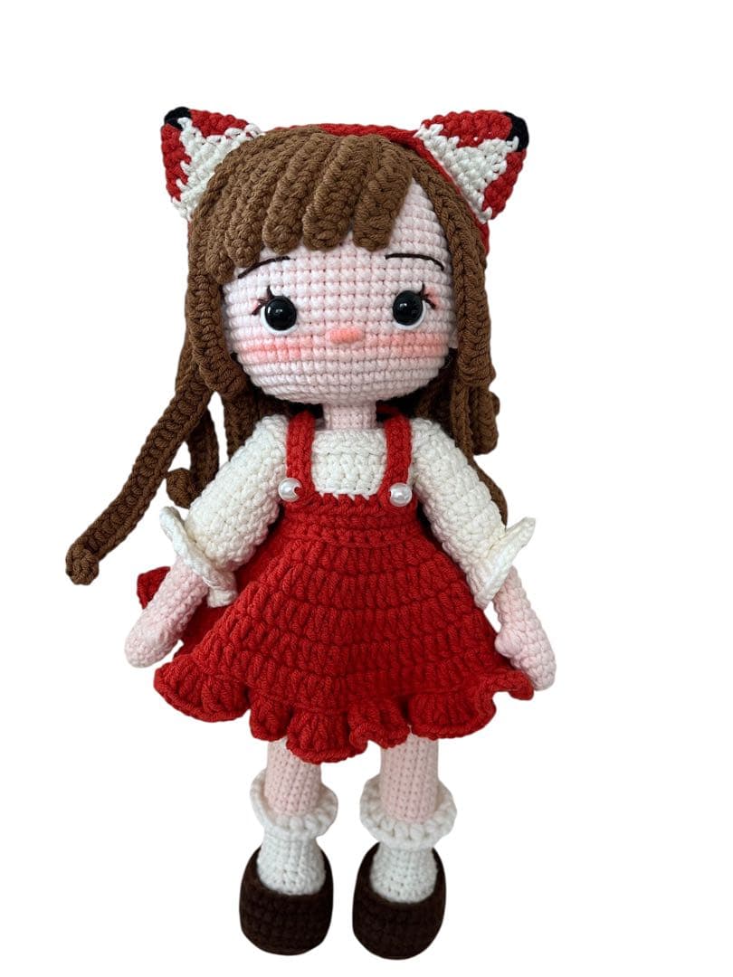 もちこ　編みぬいぐるみ　人形　かぎ編み ハンドメイド