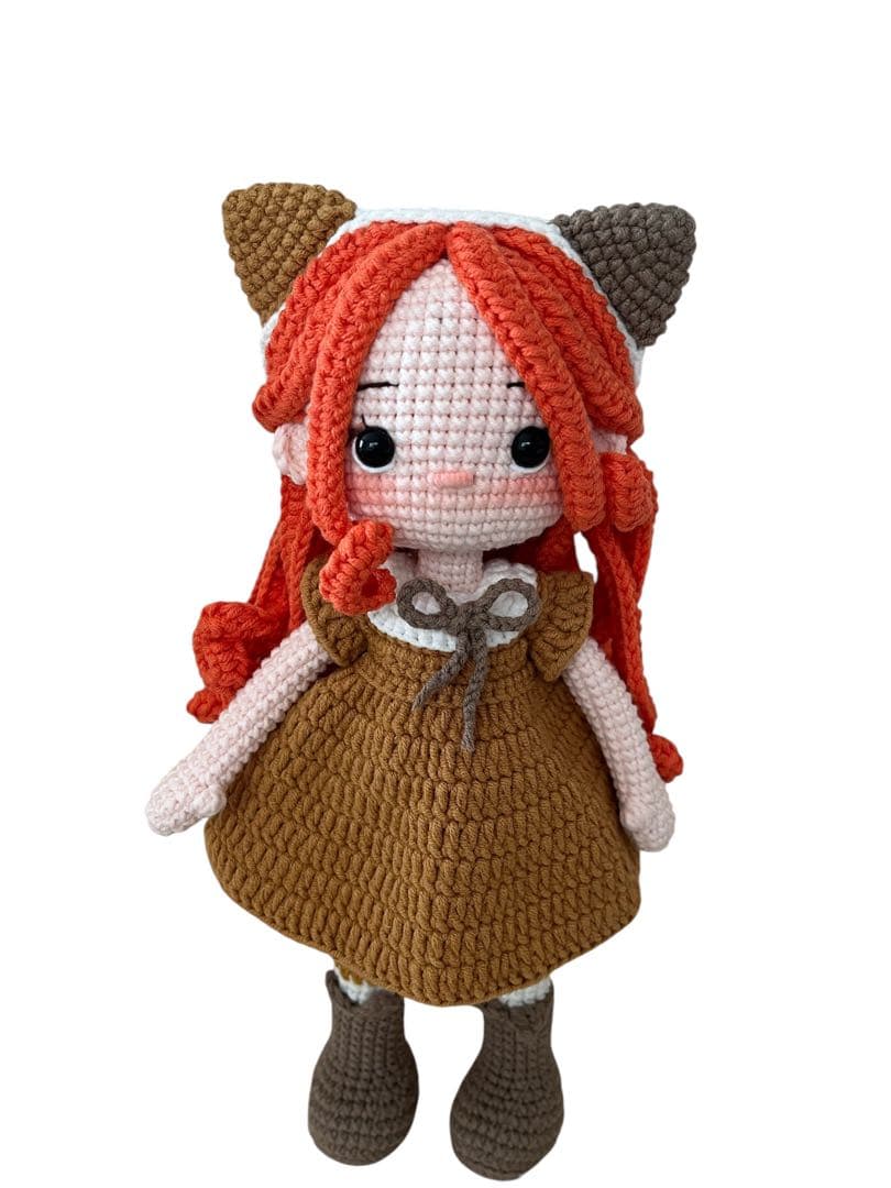 もちこ　編みぬいぐるみ　人形　かぎ編み ハンドメイド