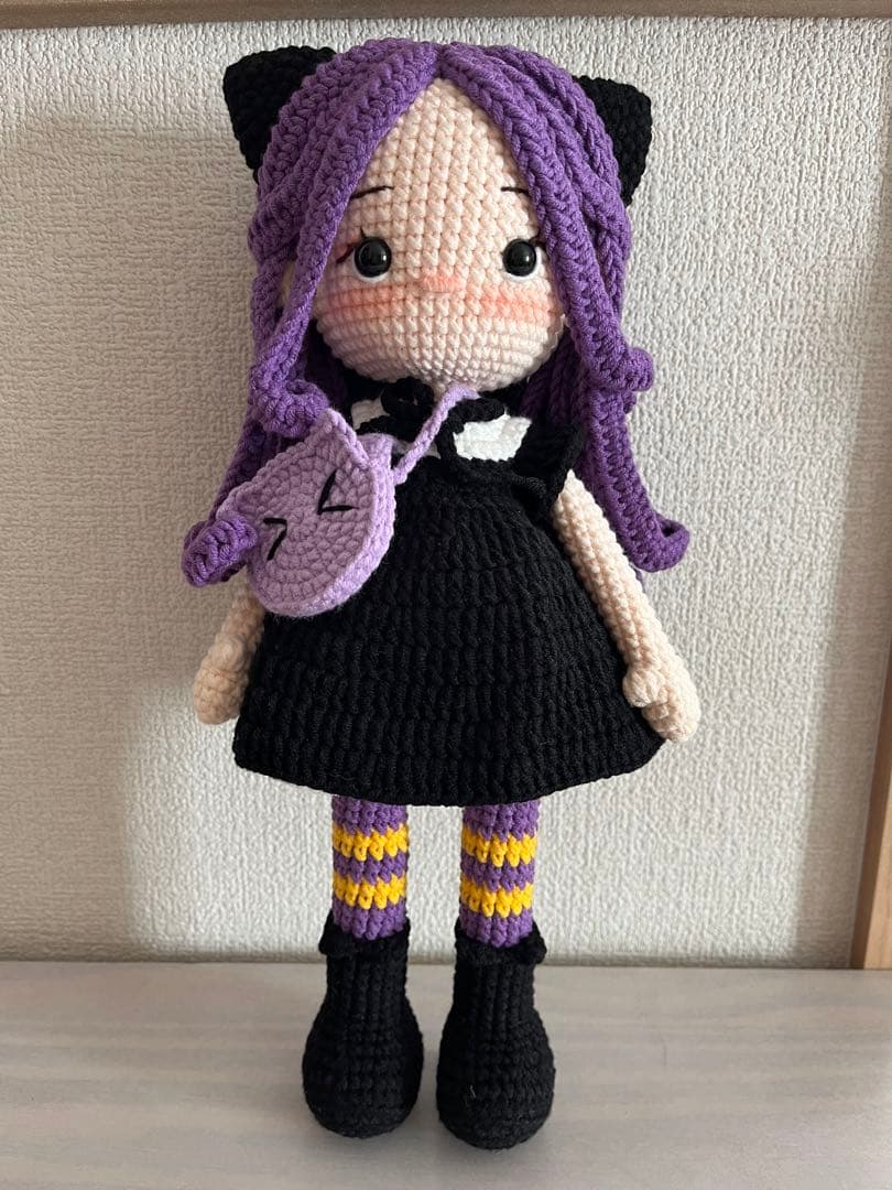 もちこ　編みぬいぐるみ　人形　かぎ編み ハンドメイド