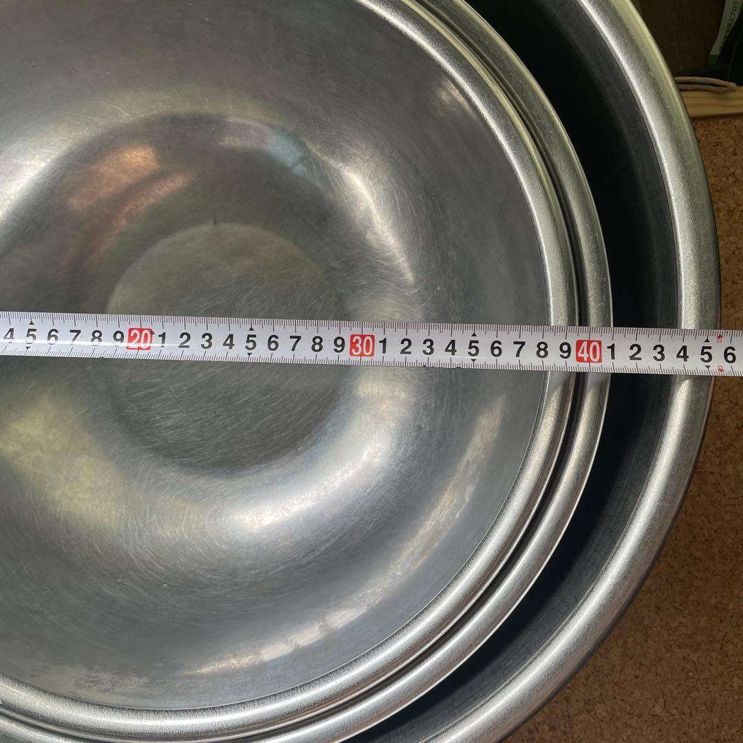 大きめステンレス製調理用ボウル 直径48 42 38 38cm 4個セット