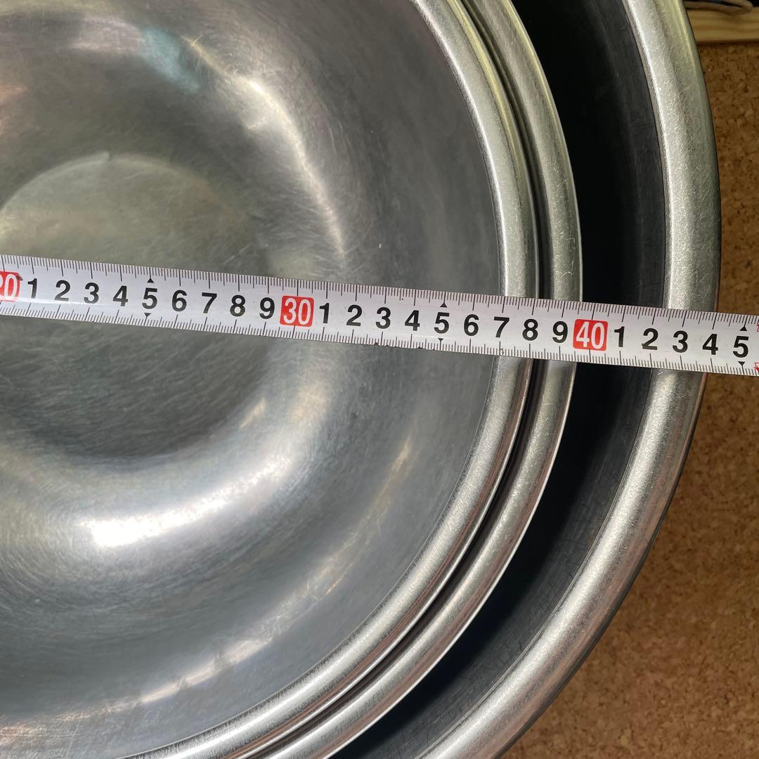 大きめステンレス製調理用ボウル 直径48 42 38 38cm 4個セット