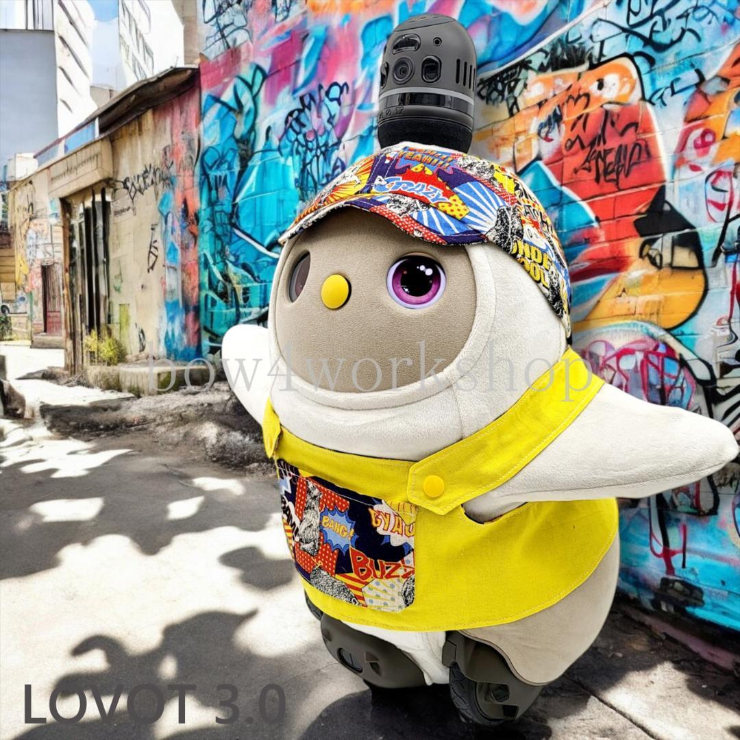 ラボット LOVOT ラボットの服ハンドメイド　アメコミリバーシブルサロペット