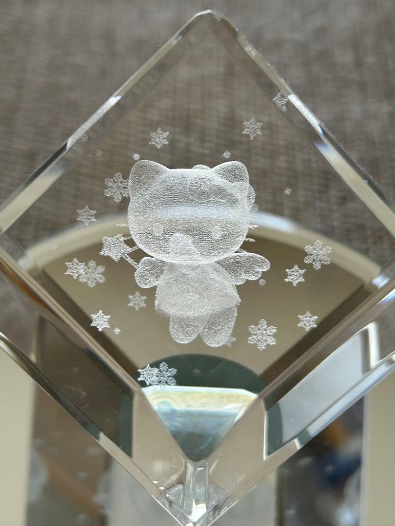 【激レア】【平成レトロ】非売品　コンビニくじ　ハローキティ クリスタルオブジェ