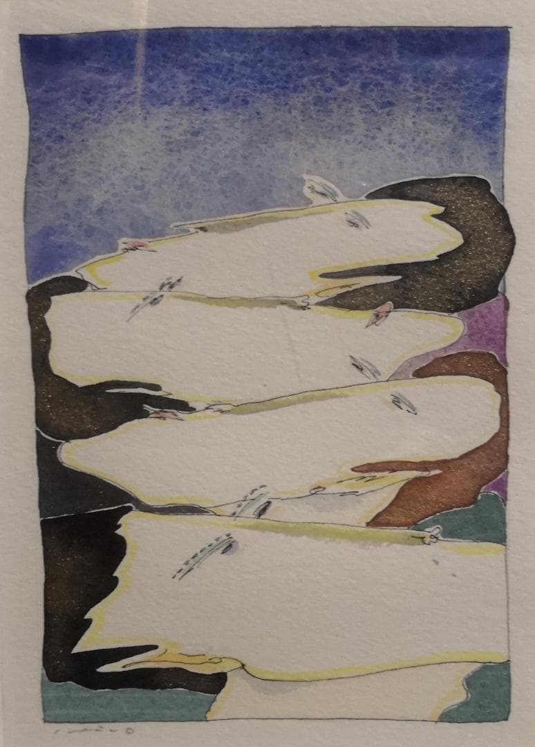 美術館収蔵にお勧め!テンペラ技法の第一人者　安達博文名誉教授の水彩「日記’９８」