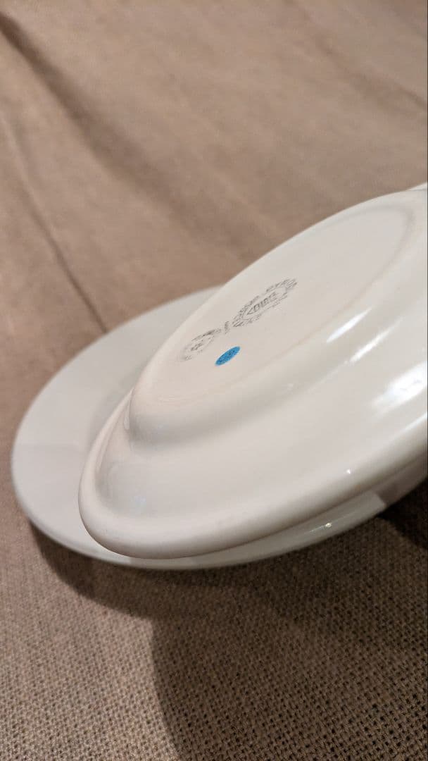 おひとりさま暮らし フランス海軍使用 ビンテージ 中皿小皿 プレート2枚セット