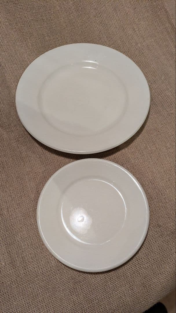 おひとりさま暮らし フランス海軍使用 ビンテージ 中皿小皿 プレート2枚セット