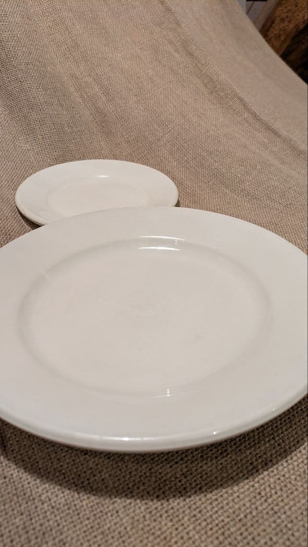 おひとりさま暮らし フランス海軍使用 ビンテージ 中皿小皿 プレート2枚セット