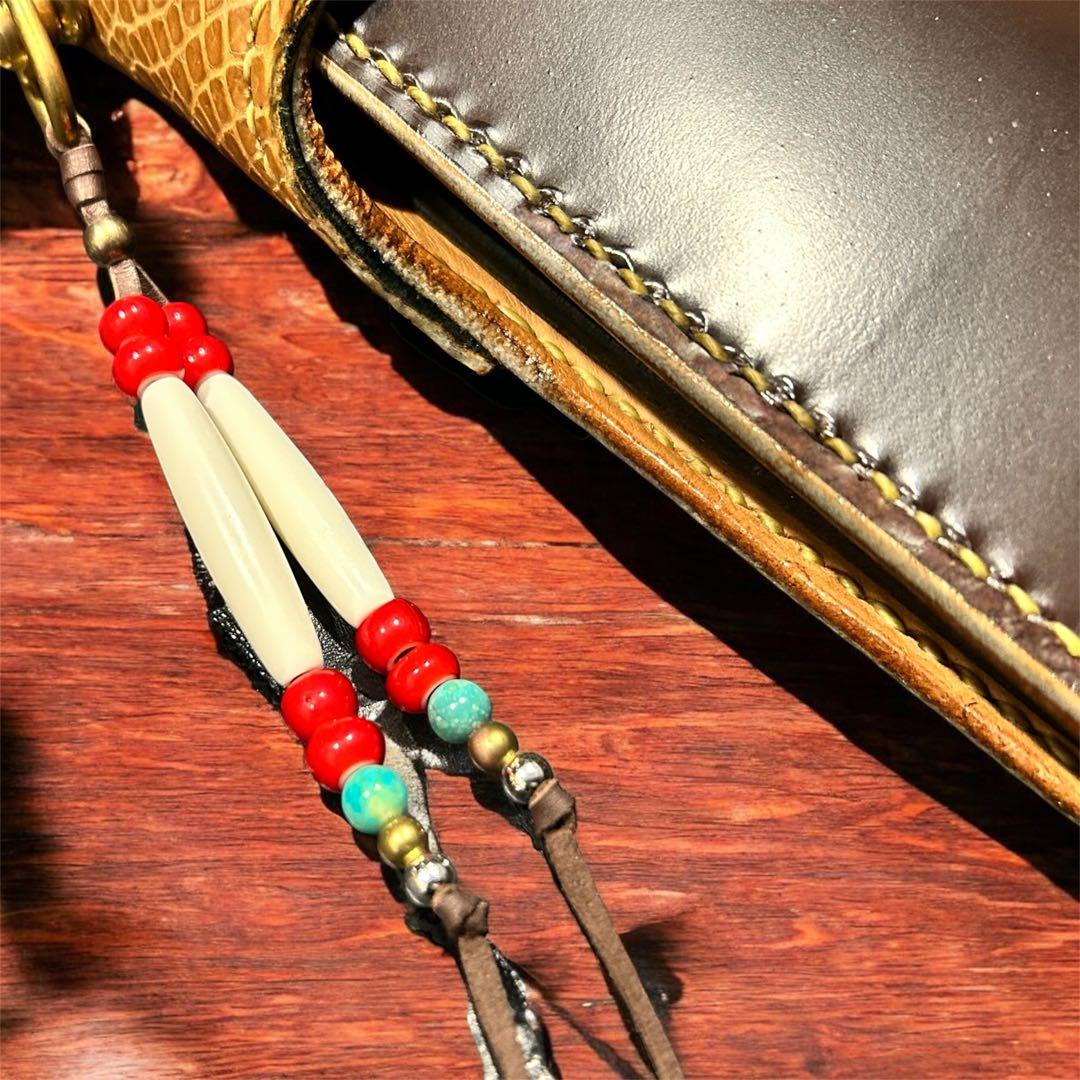 Gravy Leather クロコダイル 長財布 一点モノ 総手縫い バイカー