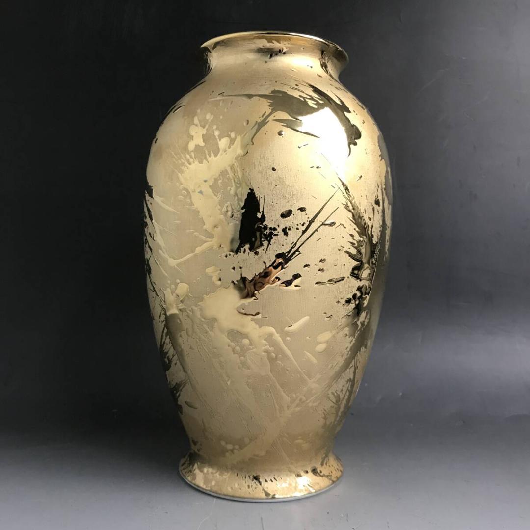NARUMI 花瓶 金彩 ゴールド 壺 フラワー ナルミ 鳴海製陶 花器 花入