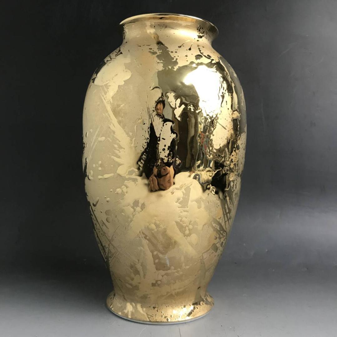 NARUMI 花瓶 金彩 ゴールド 壺 フラワー ナルミ 鳴海製陶 花器 花入