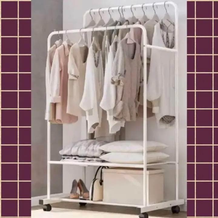 整理収納アドバイザー推奨❣布団も干せる安定感＆高耐荷重50kg❤ハンガーラック