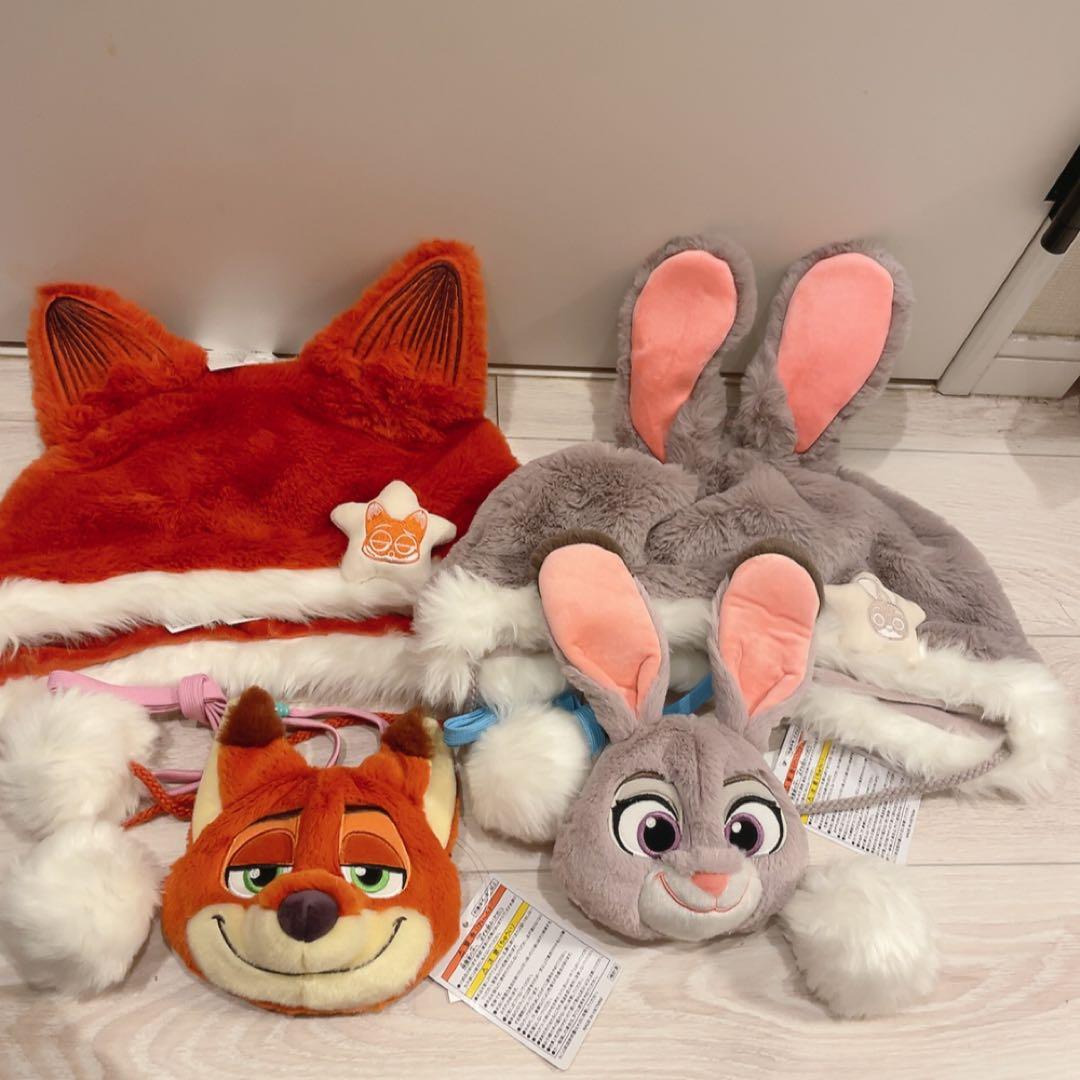ズートピア ニック ジュディ ファンキャップ ぬいぐるみ　ショルダー　ディズニー