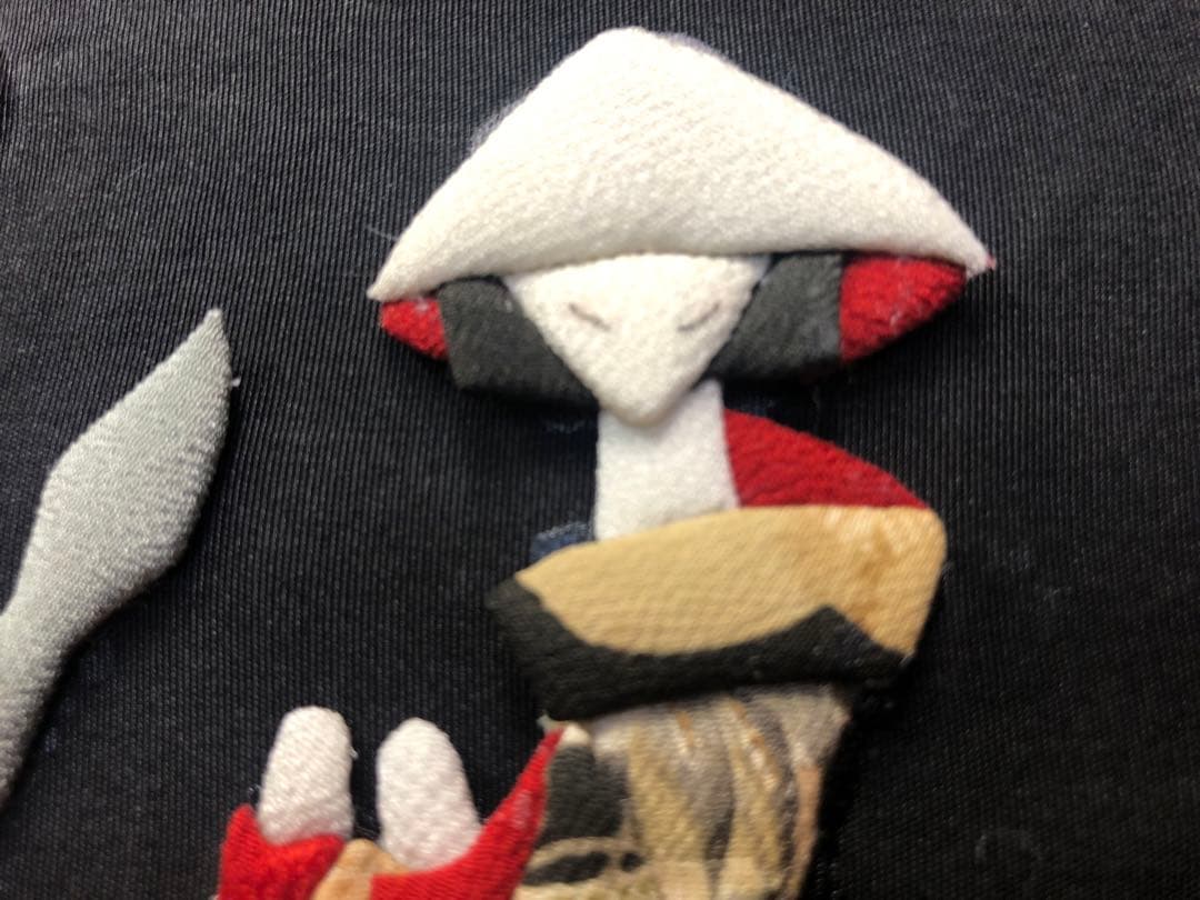 一閑張り　一閑張りバック　押し絵 古布　縮緬　留袖　【狐の嫁入り】