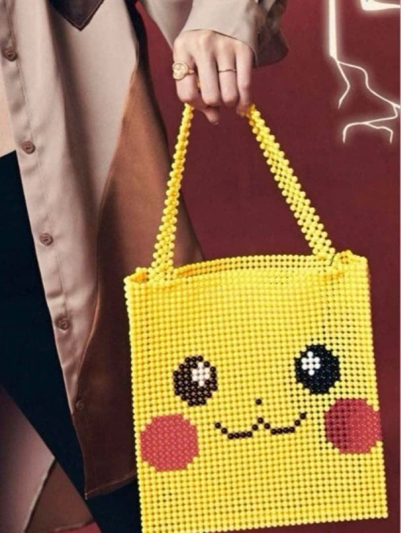 JEANASIS ピカチュウコレクション　ビーズトートバッグ　★未使用タグ付き