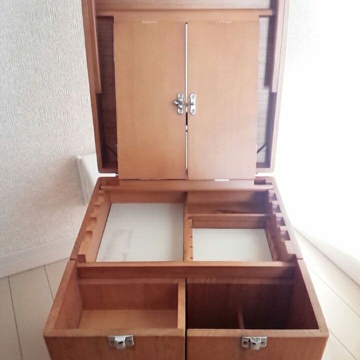 コスメボックス メイクボックス 大容量 木製 ベルメゾン