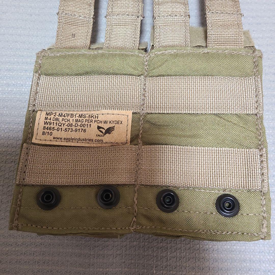 実物　eagle　M4マガジン　シングルポーチ1 ダブルポーチ1 KH