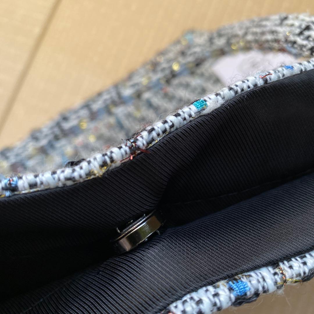 【未使用•少し難あり】シャネルノベルティ ツイード トートバッグ スパンコール