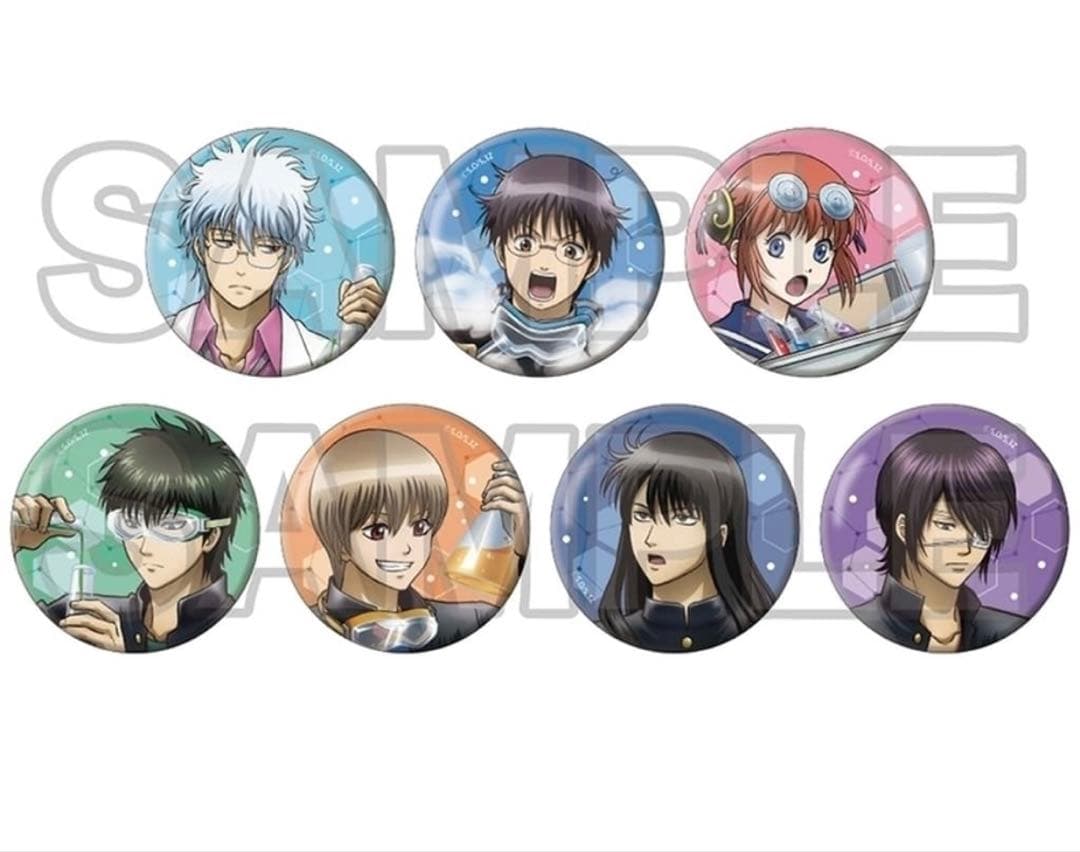 3年Z組銀八先生　缶バッジ　キャラPic 科学の授業　ぷち窓