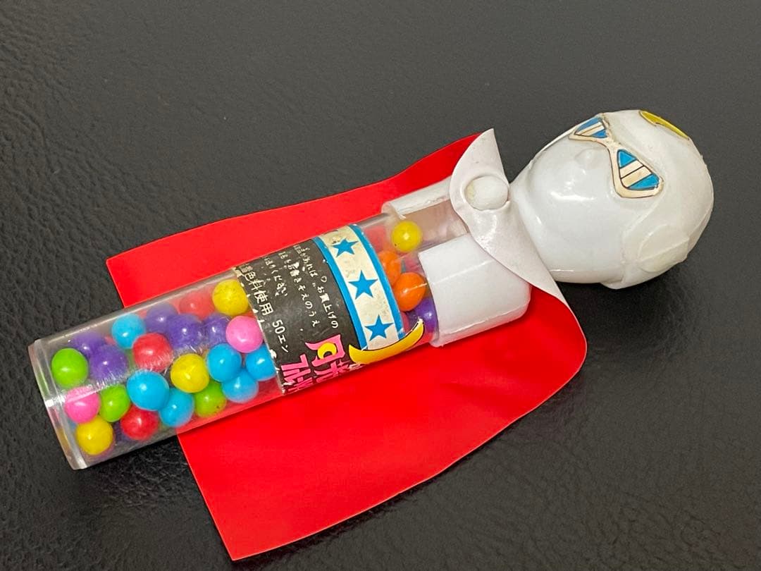 レア！カバヤ食品 ★ 月光仮面　フルーツキャンディの容器