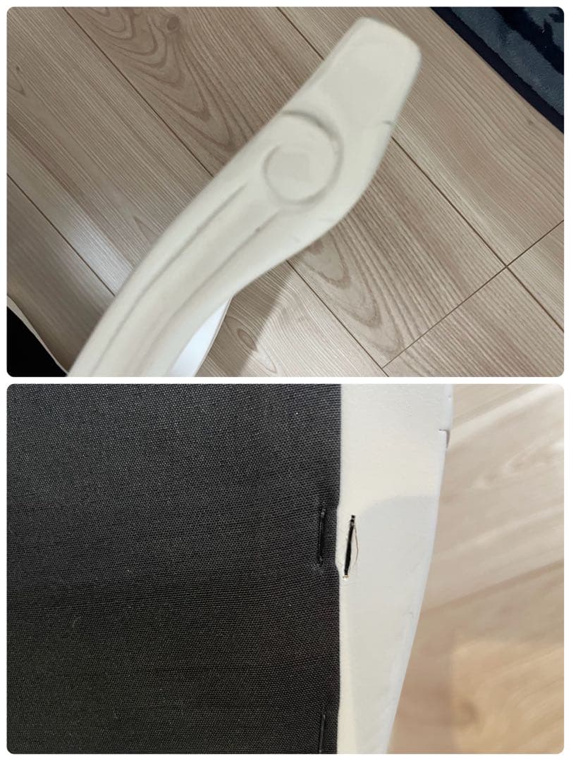 イタリア製アイボリー クラシック ドレッサー 三面鏡付き