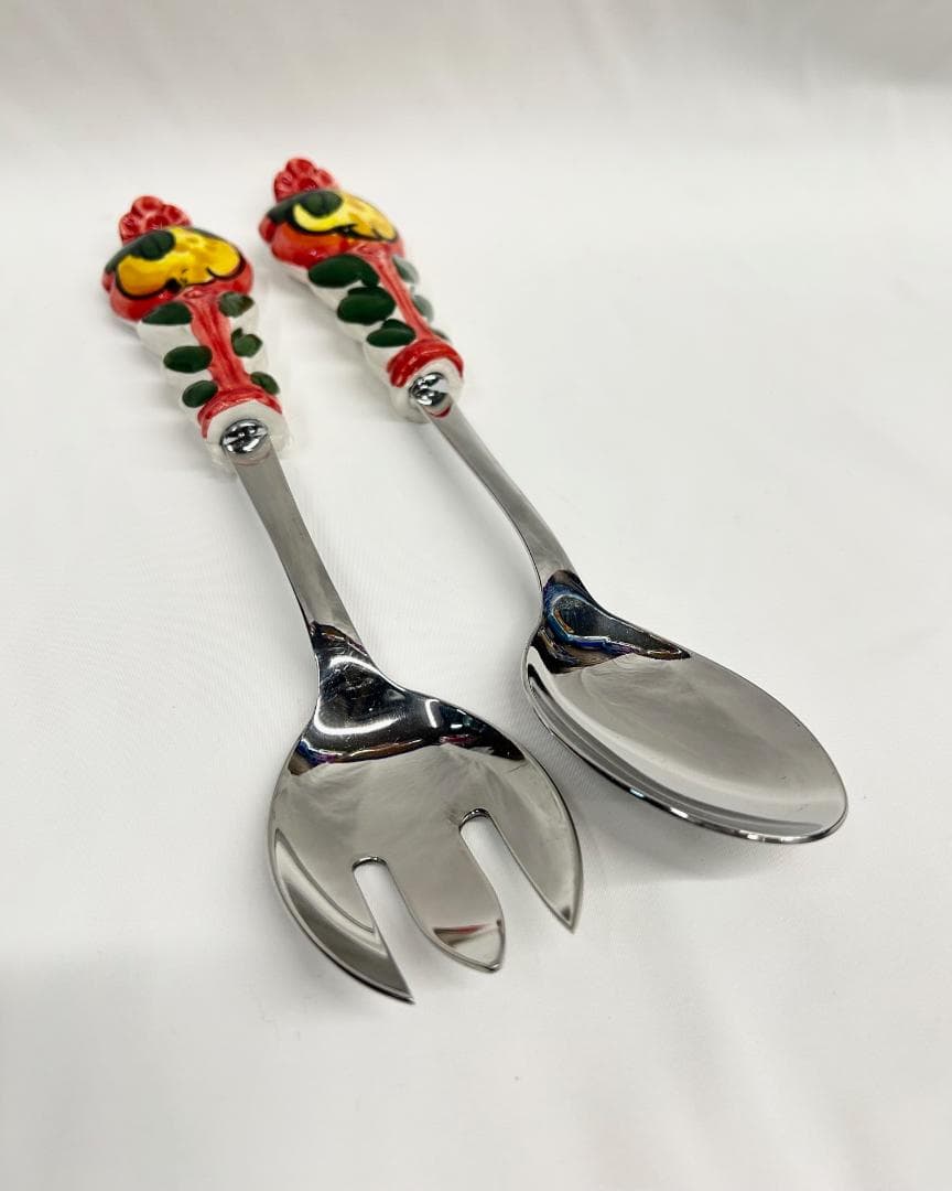 イタリア並行輸入！ レモン柄 スプーン・フォークサーバー カトラリー 取り分け用