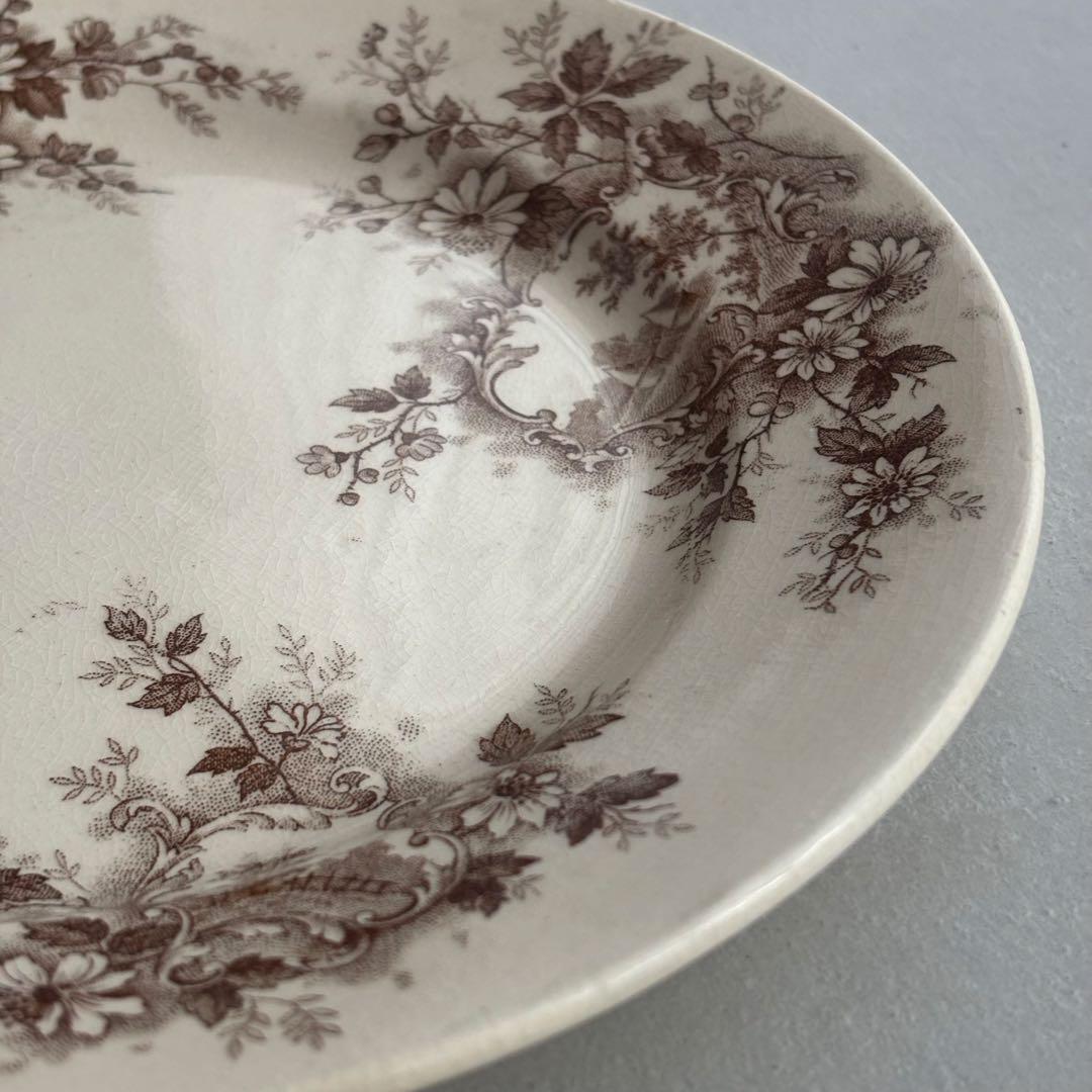 フランスアンティーク ショワジールロワ POMPADOUR ディナープレートD