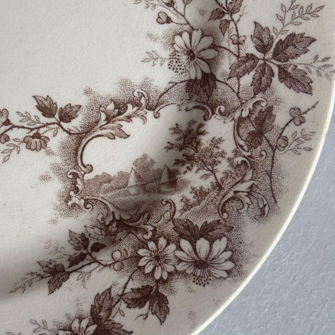 フランスアンティーク ショワジールロワ POMPADOUR ディナープレートD