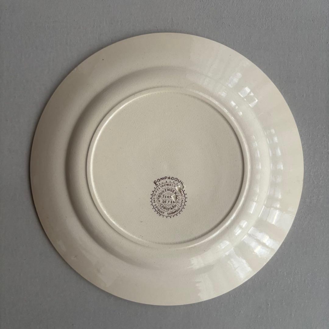 フランスアンティーク ショワジールロワ POMPADOUR ディナープレートD