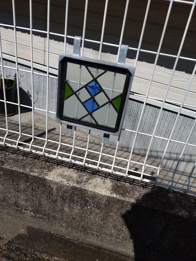 新品　デッドストック　ステンドグラス　別売り　枠あり　20cm