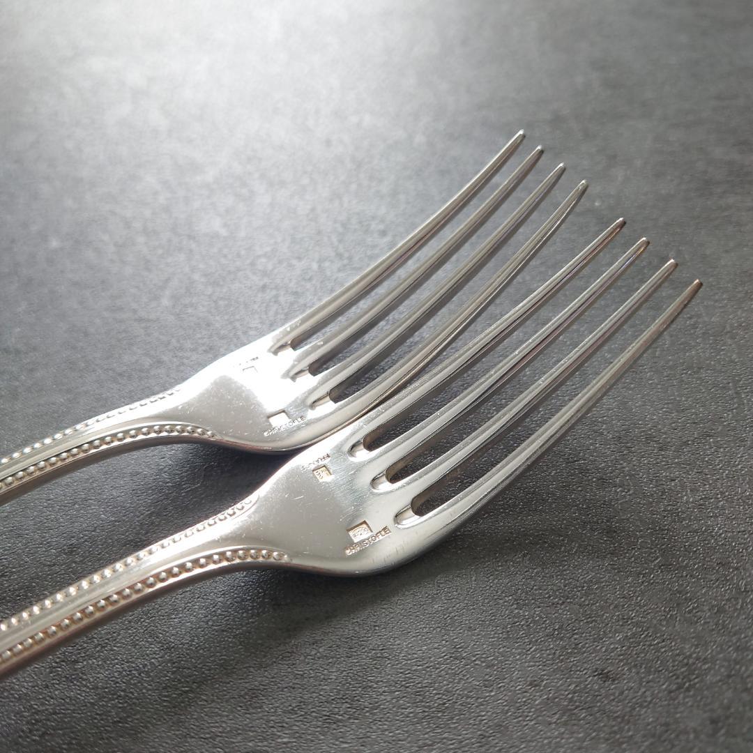 希少 クリストフル パール スタンダードフォーク 2点