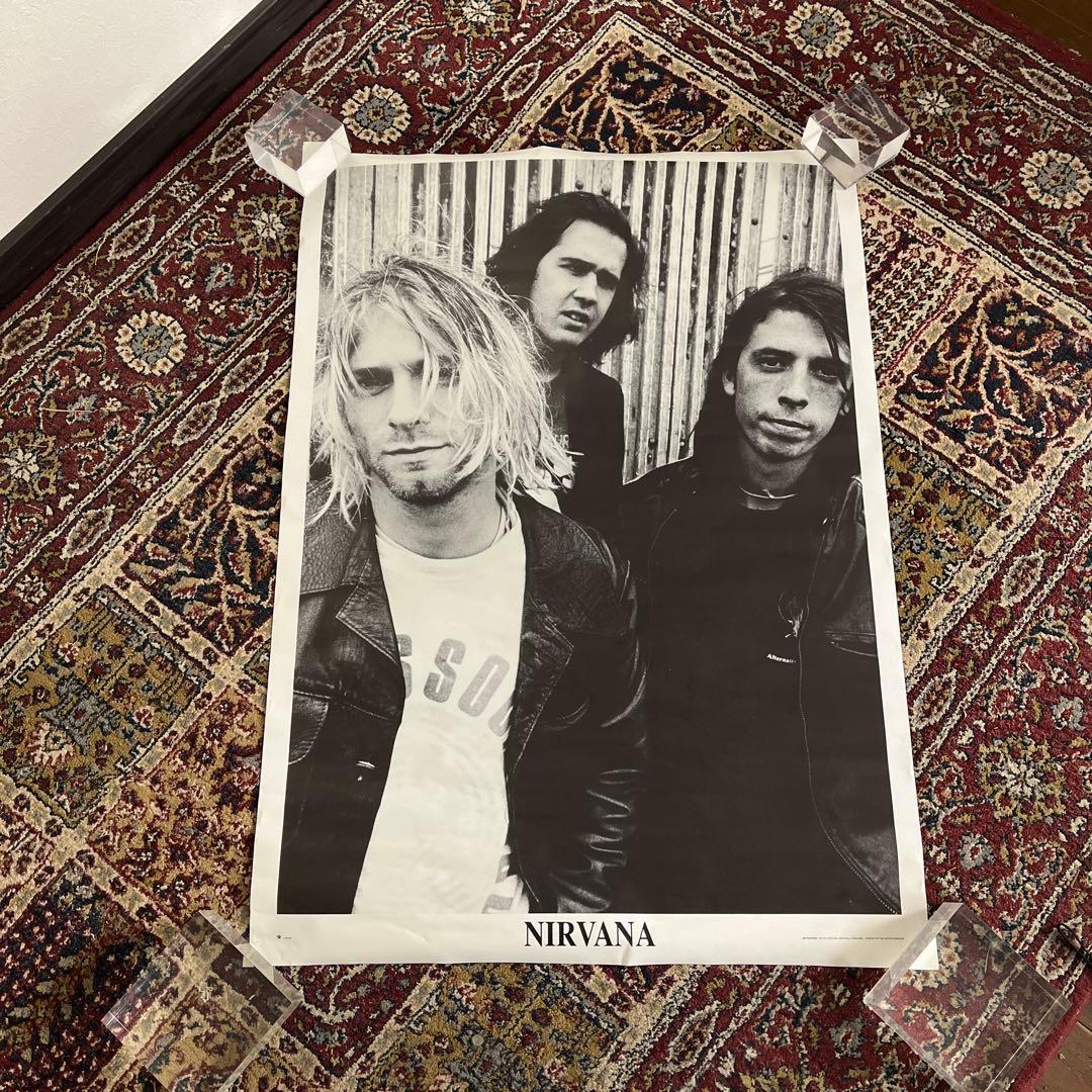 90s当時物◼︎英国製 nirvana ニルヴァーナ ポスター カートコバーン