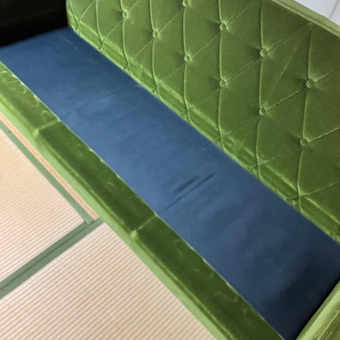 カリモク60 ロビーチェア 3シーター モケットグリーン