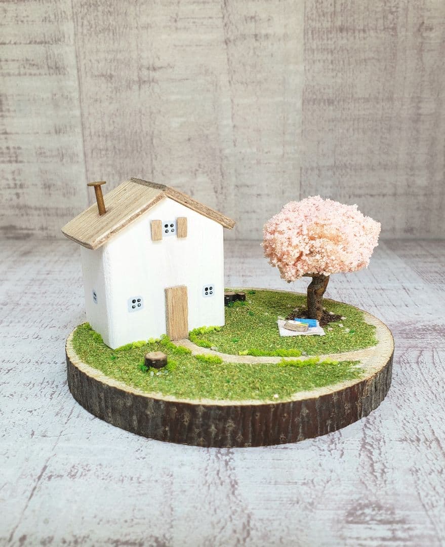 *ころころほたる様お取り置き3点*ミモザのある風景｜ミニチュア｜ ハンドメイド