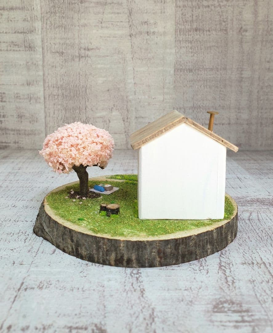 *ころころほたる様お取り置き3点*ミモザのある風景｜ミニチュア｜ ハンドメイド