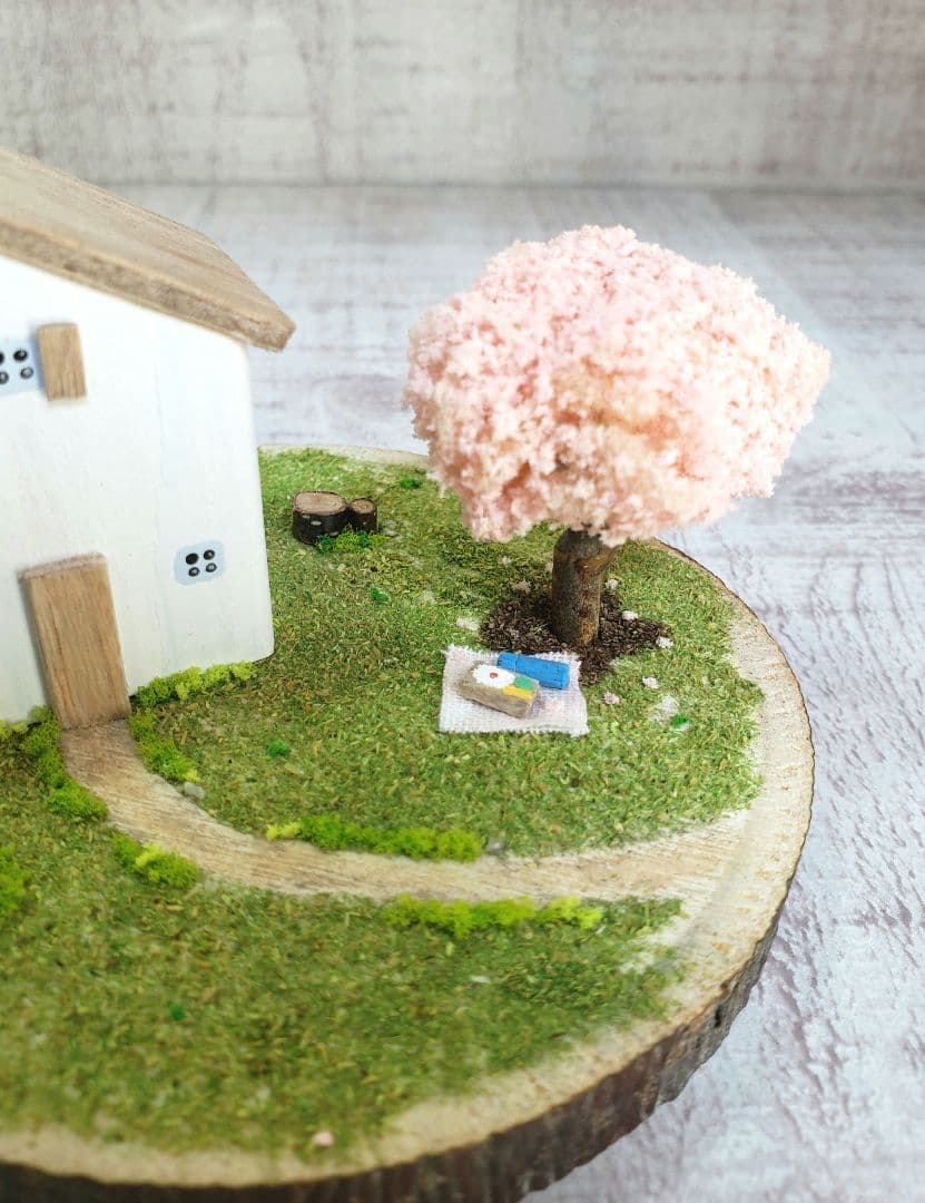 *ころころほたる様お取り置き3点*ミモザのある風景｜ミニチュア｜ ハンドメイド