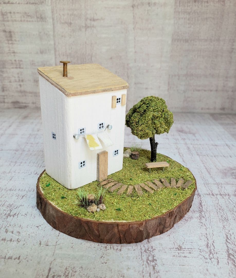 *ころころほたる様お取り置き3点*ミモザのある風景｜ミニチュア｜ ハンドメイド