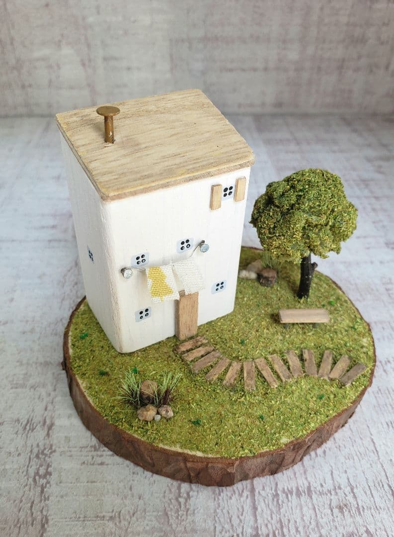 *ころころほたる様お取り置き3点*ミモザのある風景｜ミニチュア｜ ハンドメイド